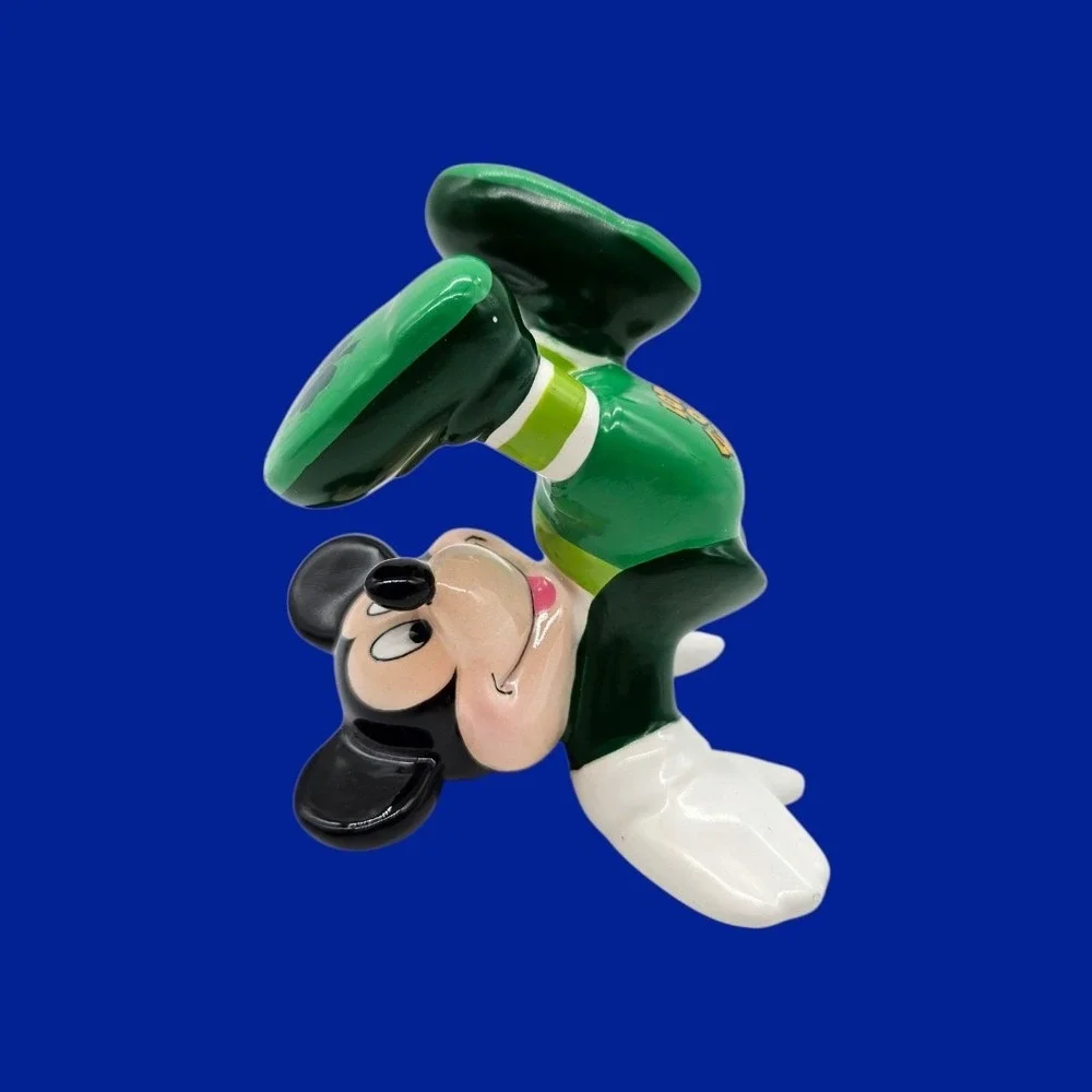 Vintage Disney St Patrick's Mickey Mouse Figurine 'Lots o' Luck' Lucky Clover